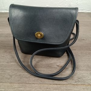 Coach Vintage Quincy Black Leather Crossbody Bag